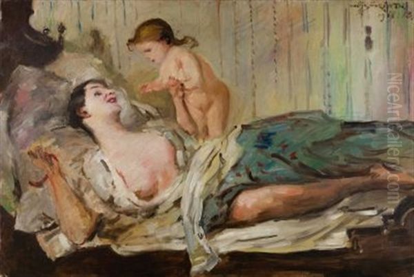 Tandelei Ii Oil Painting by Lovis (Franz Heinrich Louis) Corinth