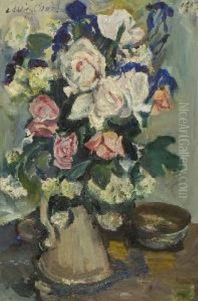 Geburtstagsstraus Lovischens Oil Painting by Lovis (Franz Heinrich Louis) Corinth