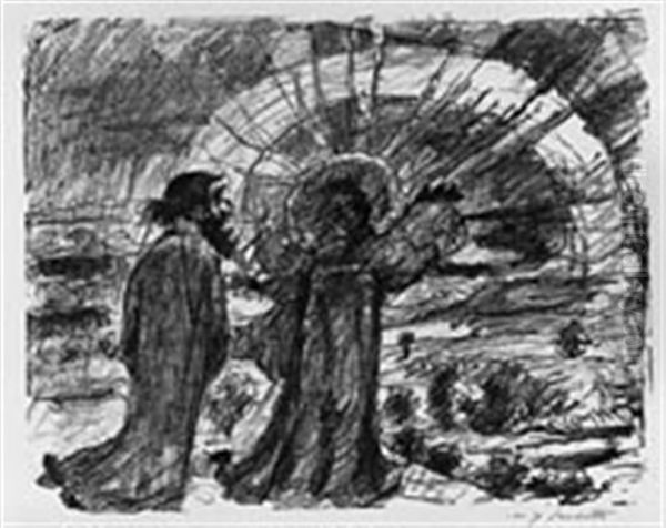 Die Sundfluth (set Of 8) Oil Painting by Lovis Corinth