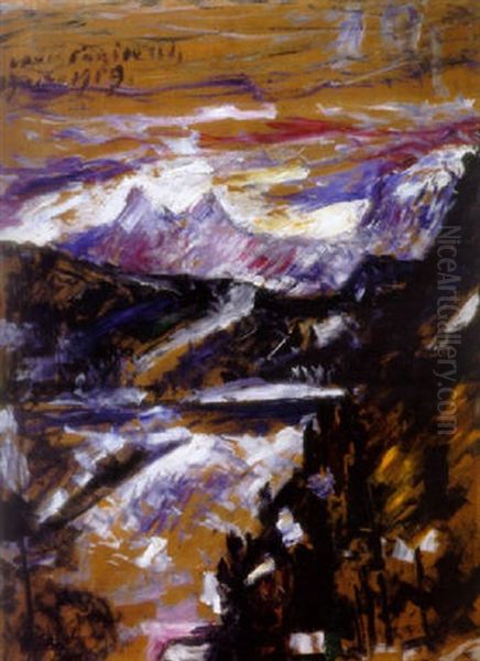 Walchensee Oil Painting by Lovis (Franz Heinrich Louis) Corinth