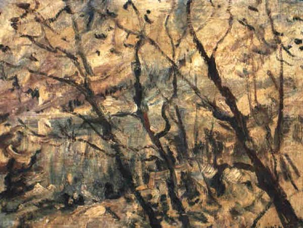 Walchensee Bei Schnee Und Nebel Oil Painting by Lovis Corinth