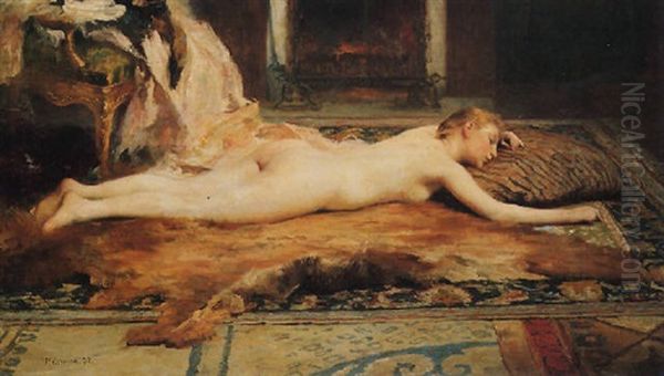 Odalisque Oil Painting by Fernand Cormon