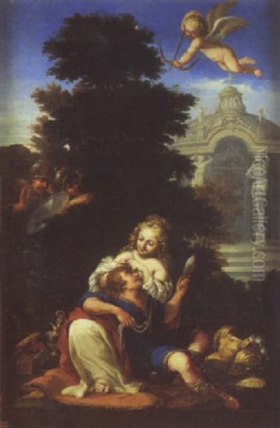 Renaud Et Armide Oil Painting by Michel Corneille