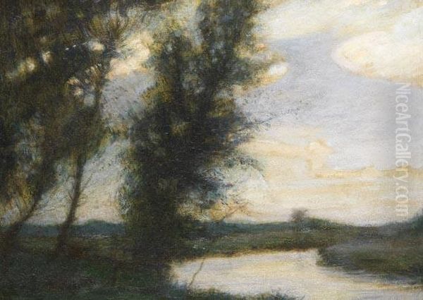 Wummelandschaft Oil Painting by Hermann Angermeyer