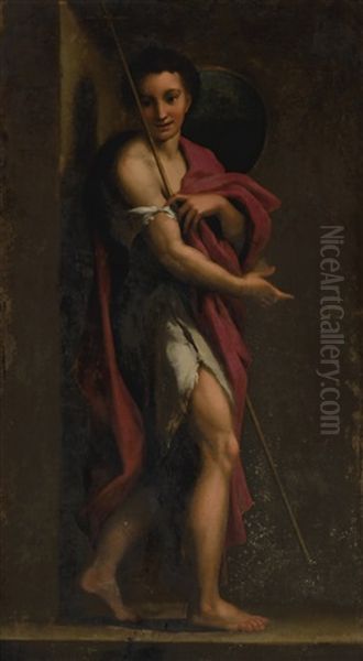 Saint John The Baptist Oil Painting by Antonio Allegri da Correggio