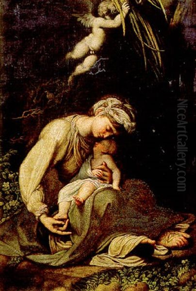 La Sainte Famille Oil Painting by Antonio Allegri da Correggio
