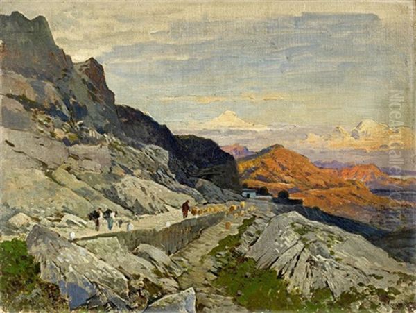 In Montenegro. Studie Oil Painting by Hermann David Solomon Corrodi