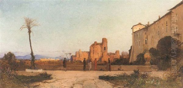 Greeting The Cardinal Oil Painting by Hermann David Salomon Corrodi