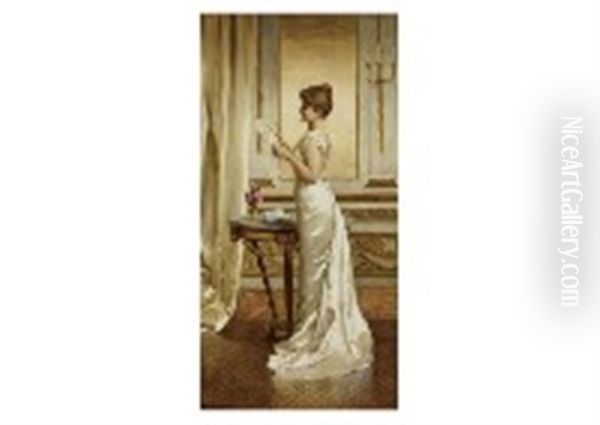 The Fan Oil Painting by Emmanuel Costa