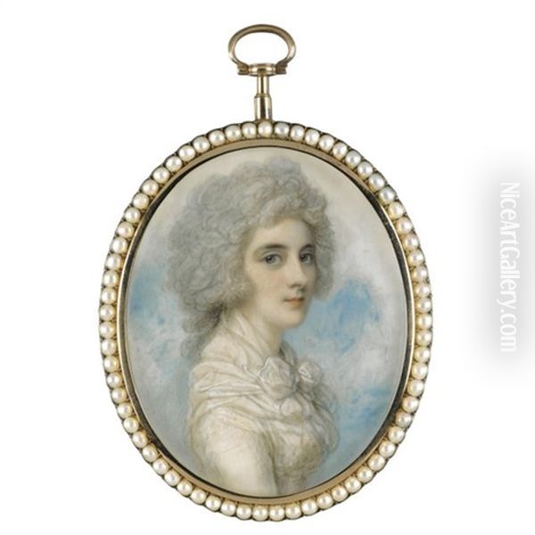 Portrait Of Miss Boswell Preston Oil Painting by Richard Cosway