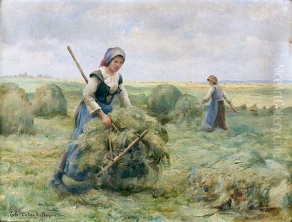 Les Moissons Oil Painting by Therese Marthe Francoise Cotard-Dupre