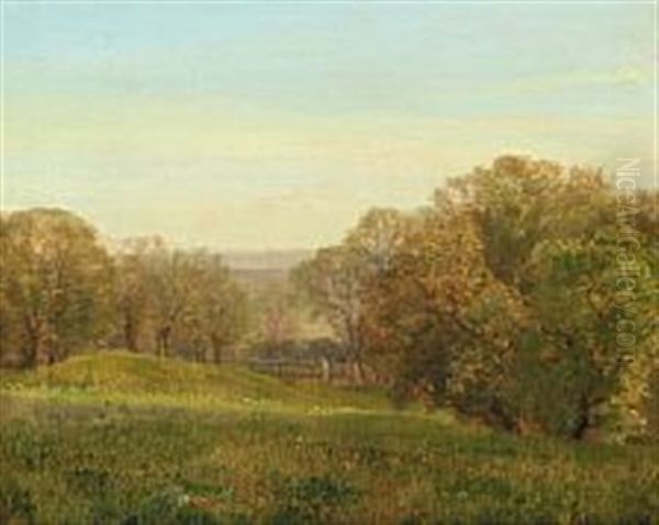 Spring Scenery Oil Painting by Janus la Cour