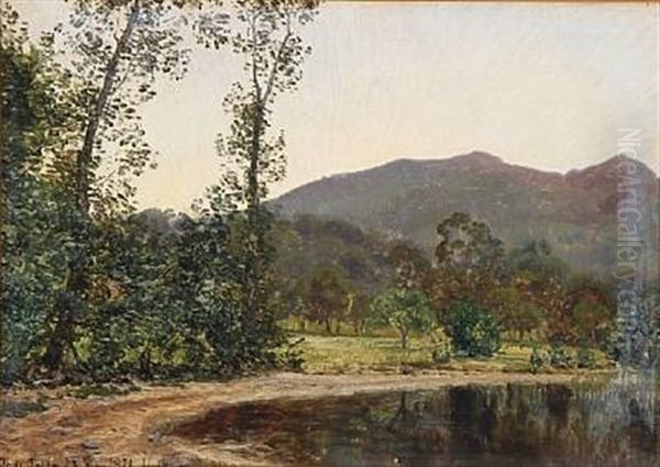 Ponte Tresa Oil Painting by Janus Andreas Bartholin La Cour