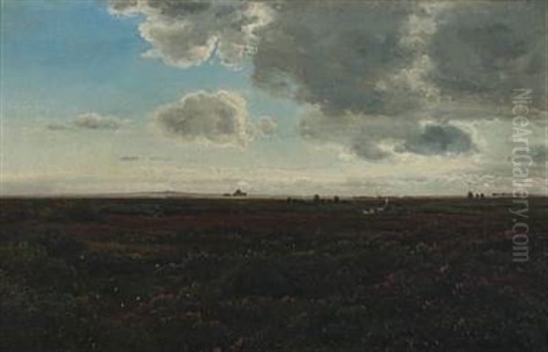 Heden Ved Herning Oil Painting by Janus la Cour