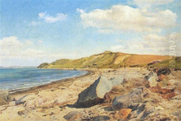 Kystparti Med Store Sten Oil Painting by Janus Andreas Bartholin La Cour