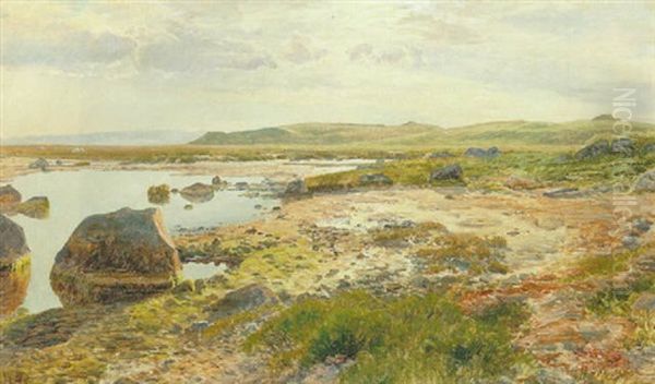 Strand Ved Helgenaes Oil Painting by Janus Andreas Bartholin La Cour