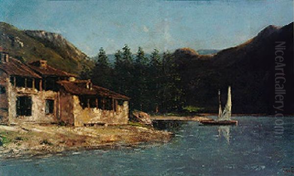 La Voile Blanche Oil Painting by Gustave Courbet