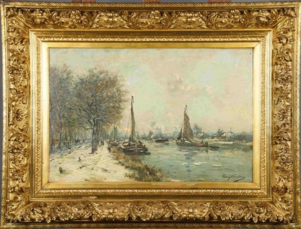 Hiver Oil Painting by Franz Courtens