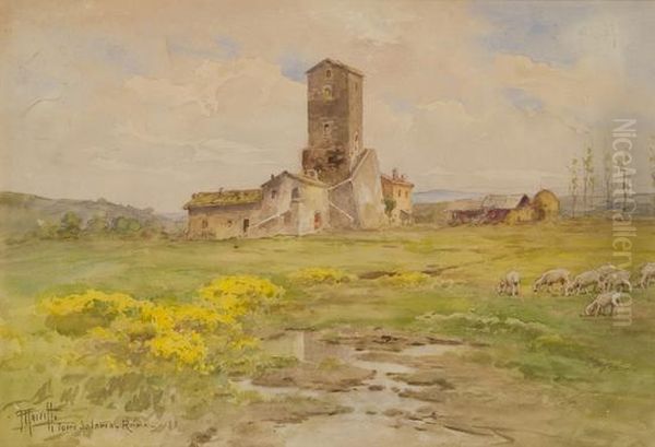 Torre Salaria Oil Painting by Filippo Anivitti