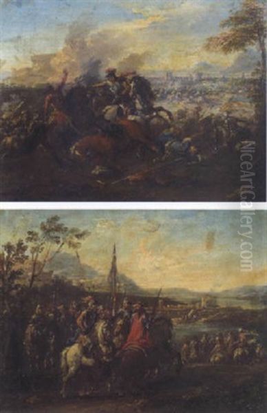 Reitergefecht Oil Painting by Jacques Courtois
