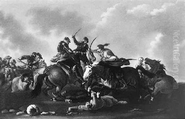 Reitergefecht Oil Painting by Jacques Courtois
