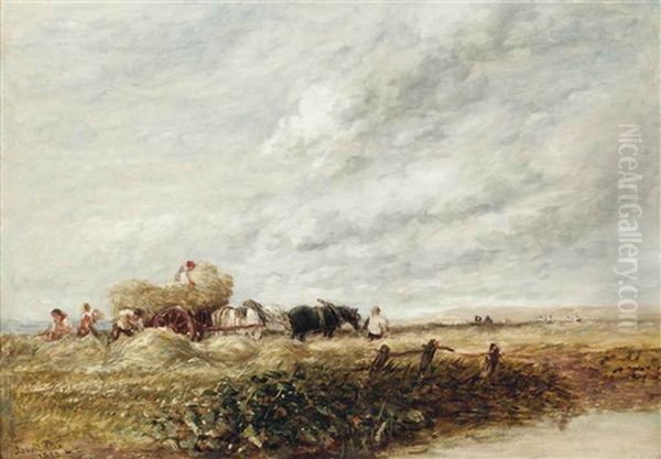 The Hay Cart Oil Painting by David Cox the Elder