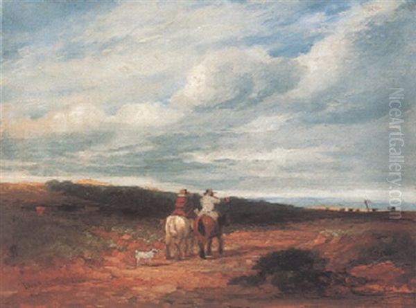 The Cross Roads Oil Painting by David Cox the Elder