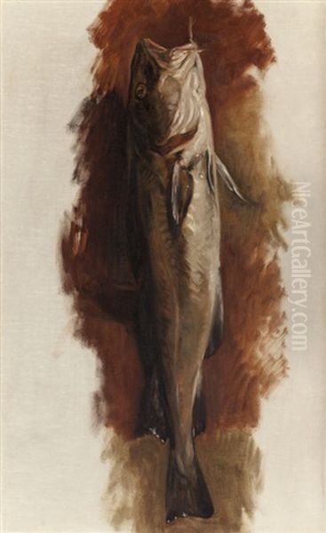 Trout Oil Painting by Kenyon C. Cox