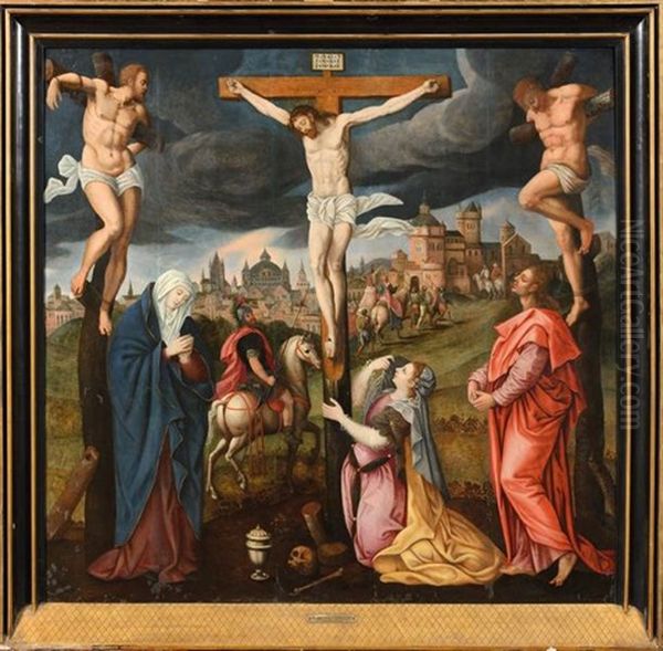 Calvaire Oil Painting by Michiel Coxie