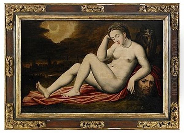 Allegori Over Natten Oil Painting by Michiel Coxie the Elder