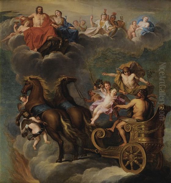L'apotheose D'hercule Oil Painting by Noel Coypel the Elder