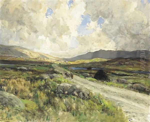 The Road To Dooghety, County Donegal Oil Painting by James Humbert Craig
