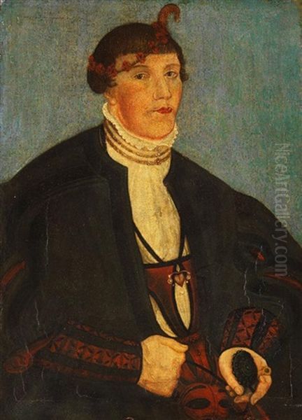 Bildnis Des Jungen Herrn Von Rava Als Brautigam Oil Painting by Lucas The Younger Cranach