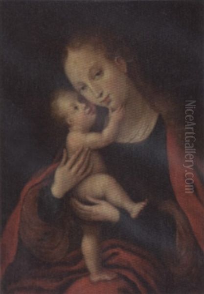 Madonna And Child Oil Painting by Lucas Cranach the Younger