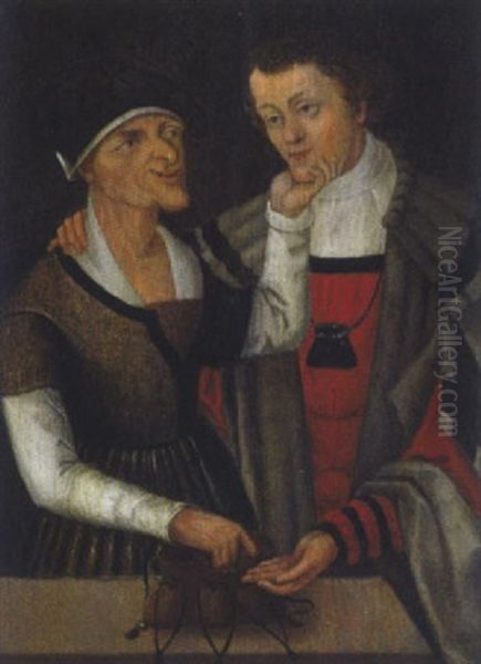 Das Ungleiche Paar Oil Painting by Lucas The Younger Cranach