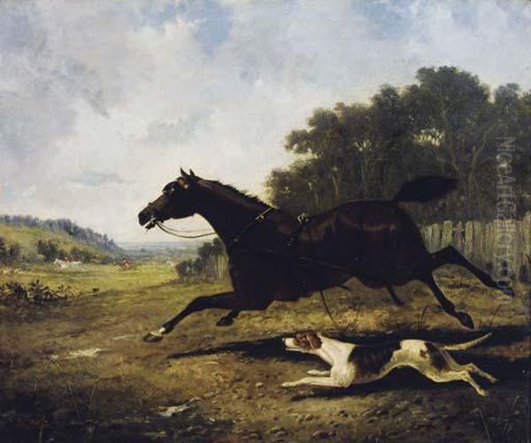 Memories Of The Chase Oil Painting by A. Ansdale