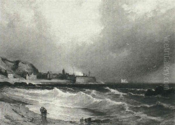 Coastal Scene Oil Painting by Edmund Thornton Crawford