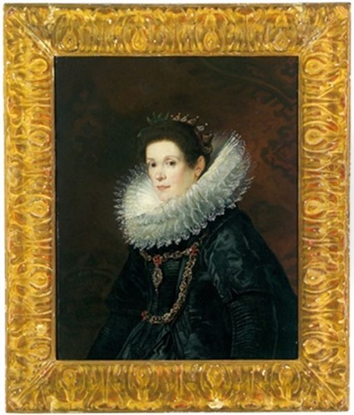 Bildnis Einer Dame Mit Muhlsteinkragen Oil Painting by Caspar de Crayer