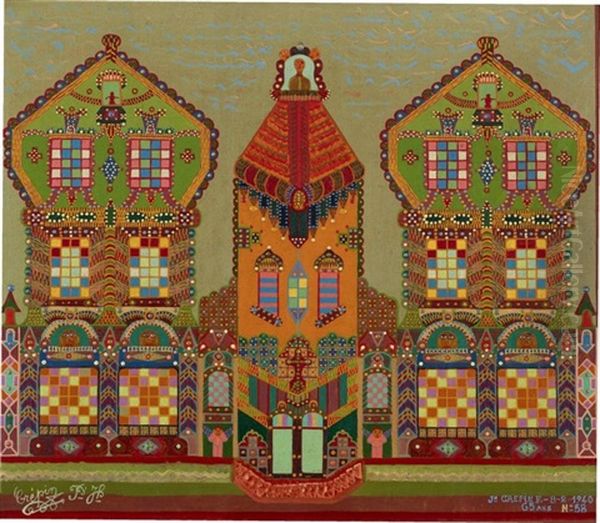 Architecture Oil Painting by Fleury Joseph Crepin