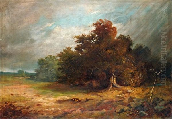 Vihar Elott Oil Painting by L鈥榰dovit Csordak