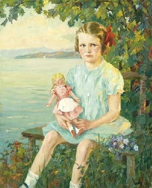 Evechen Meyerweissflog Oil Painting by Edward Cucuel
