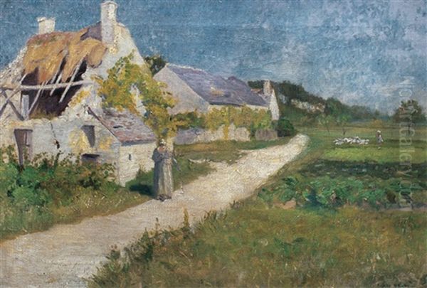 Country Farm, Normandy Oil Painting by Maurice Galbraith Cullen
