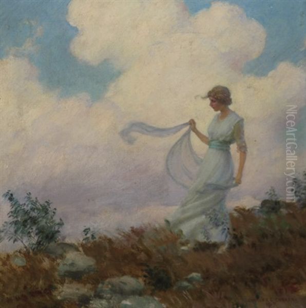 The Hill Top Oil Painting by Charles Courtney Curran