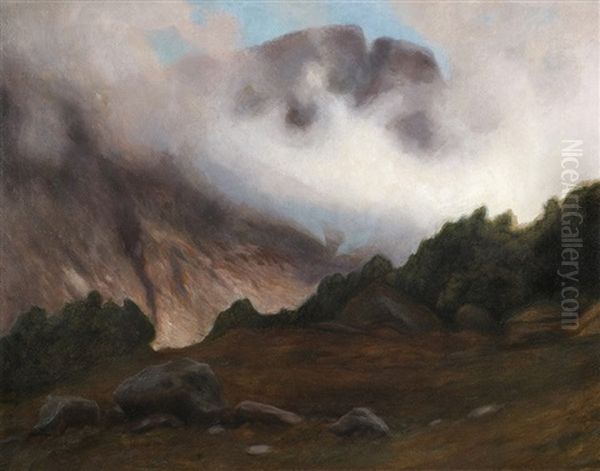 Goat's Peak Oil Painting by Zefir Cwiklinski