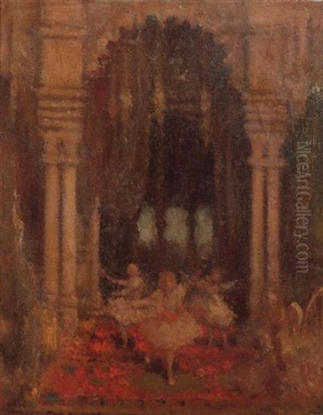 Dancers In A Church Oil Painting by Henri Van Daalhoff