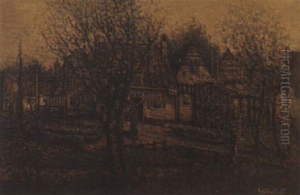 Dorpswerf Oil Painting by Henri Van Daalhoff