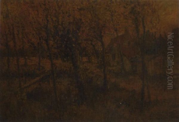 Goud Avond Oil Painting by Henri Van Daalhoff