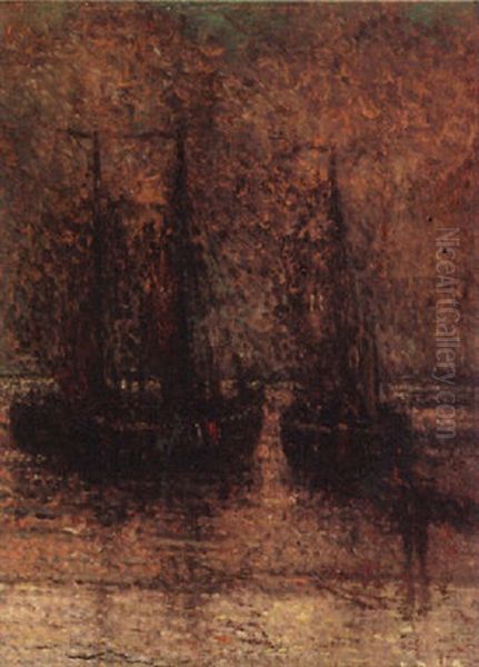 Bomschuiten Op Het Strand Oil Painting by Henri Van Daalhoff