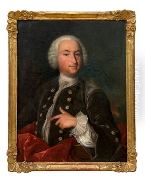 Portrat Eines Vornehmen Herrn Oil Painting by Johann Rudolf Daelliker