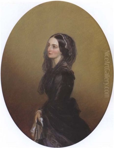 Portrait Einer Dame Oil Painting by Moritz Michael Daffinger